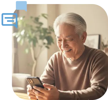 誰かと話したいときいつでもつながる。